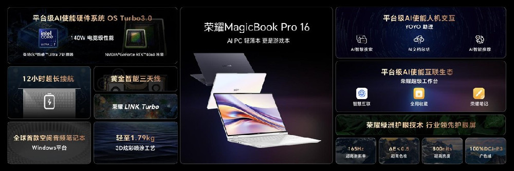 荣耀MagicBook Pro 16发布，开启AI PC新时代